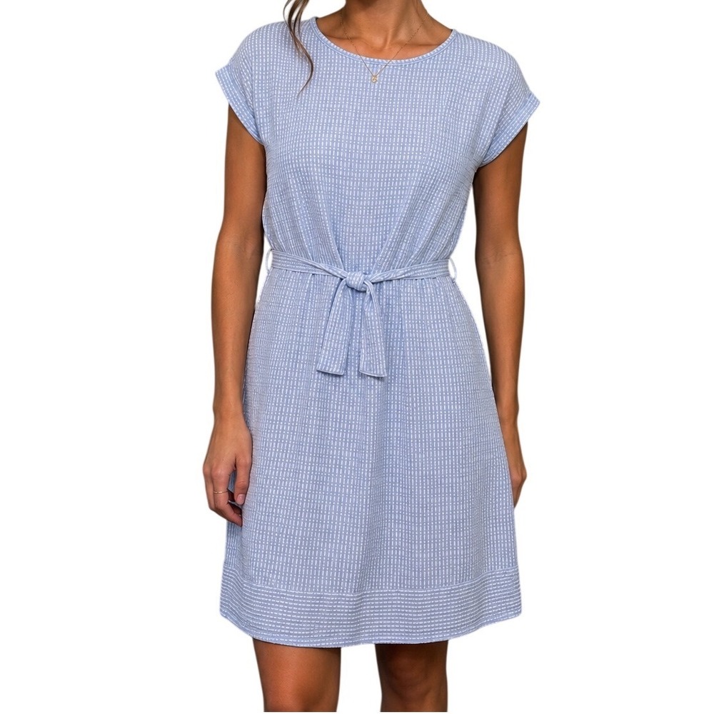 Coastal Breeze‎ Tie-Waist Mini Dress Womens Small Simple Casual